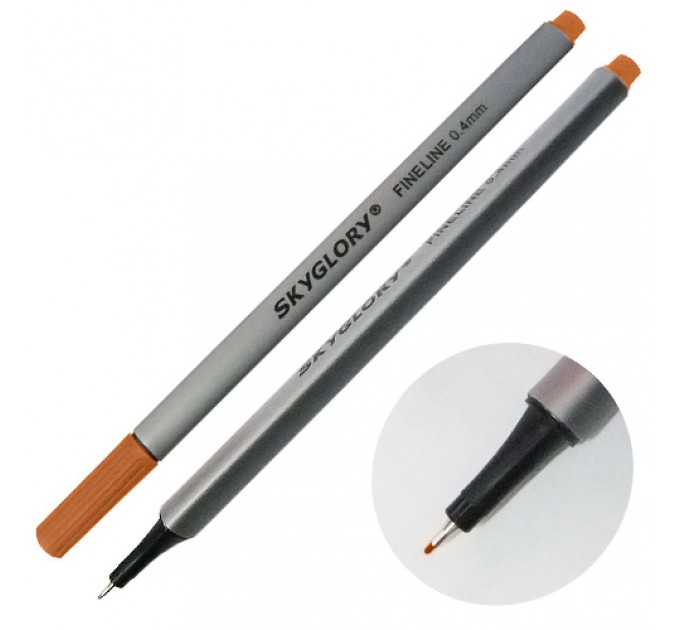 Ручка капиллярная (линер), 0.4 мм, коричневая, SkyGlory SG860