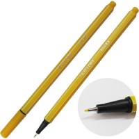 Ручка капиллярная (линер), 0.4 мм, желтая флуоресцентная, SkyGlory SG854