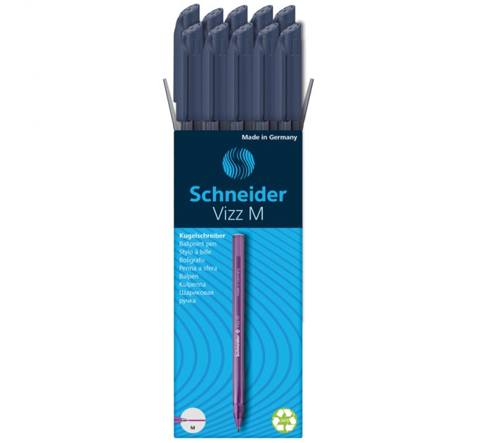 Ручка шариковая, кобальтовый синий стержень, Schneider «Vizz M» 102223