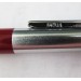 Ручка шариковая автоматическая, синий стержень, HALF METAL красная 544красн/хром