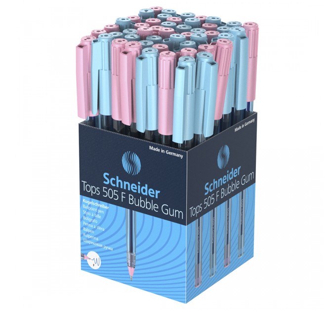 Ручка шариковая, синий стержень, Schneider «Tops 505 F Bubble Gum» 150510