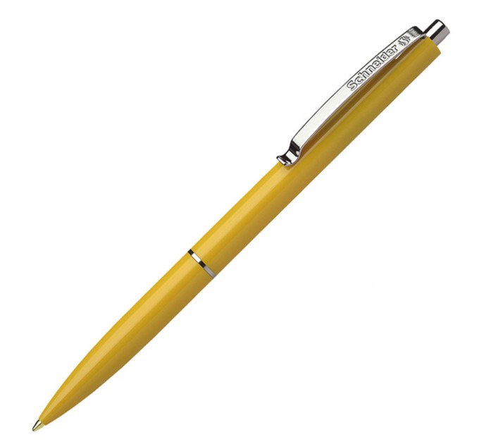 Ручка шариковая автоматическая, синий стержень, К15, желтый корпус 930855