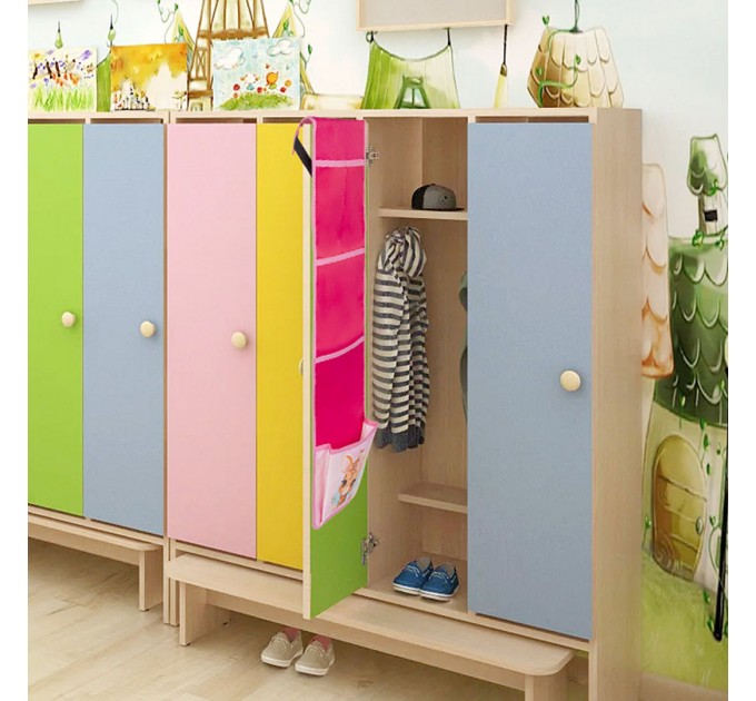 Кармашки-органайзер в шкафчик для детского сада, 5 карманов, 21х68 см, «Giraffe» 270409