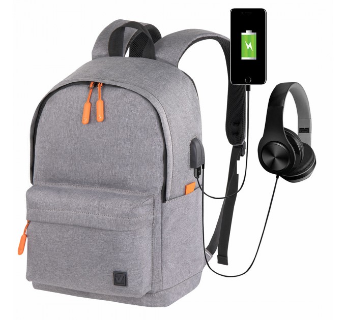 Рюкзак URBAN универсальный, USB-порт, «Energy», серый, 1 отделение 270806