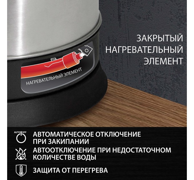 Чайник электрический SONNEN, 1.5 л КТ-115