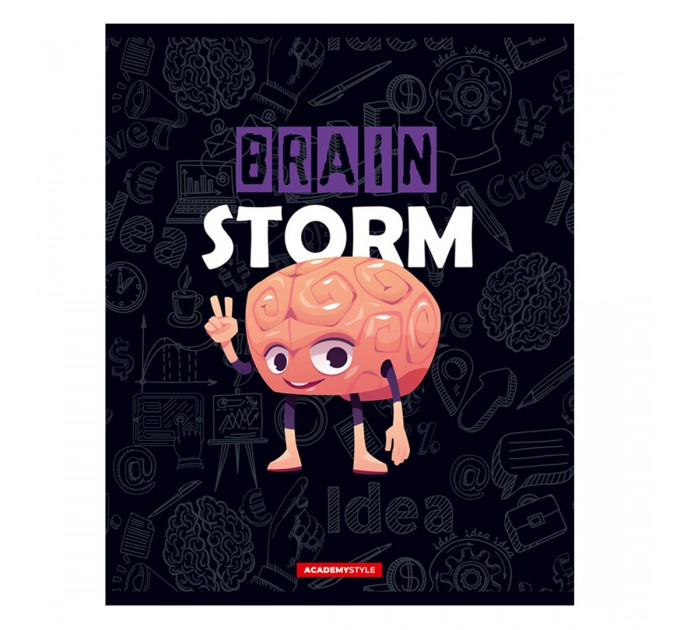 Набор тетрадей А5, 48 л., клетка, «Мозговой штурм», УФ двойной, конгрев, 20 шт в термполенке 11944/5н