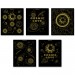 Набор тетрадей А5, 48 л., клетка, «Magic Sky», диз картон на обложку тисн золотом, 5 шт 54256/н
