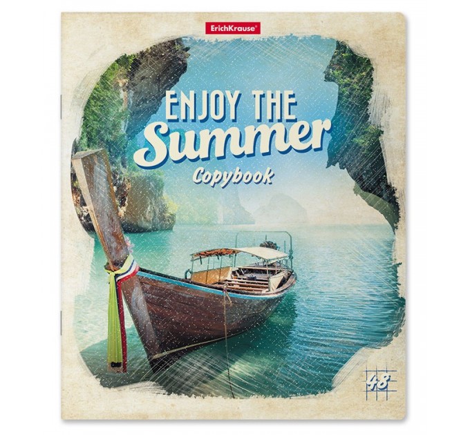 Тетрадь A5, 48 л., клетка, «Enjoy The Summer» 49624