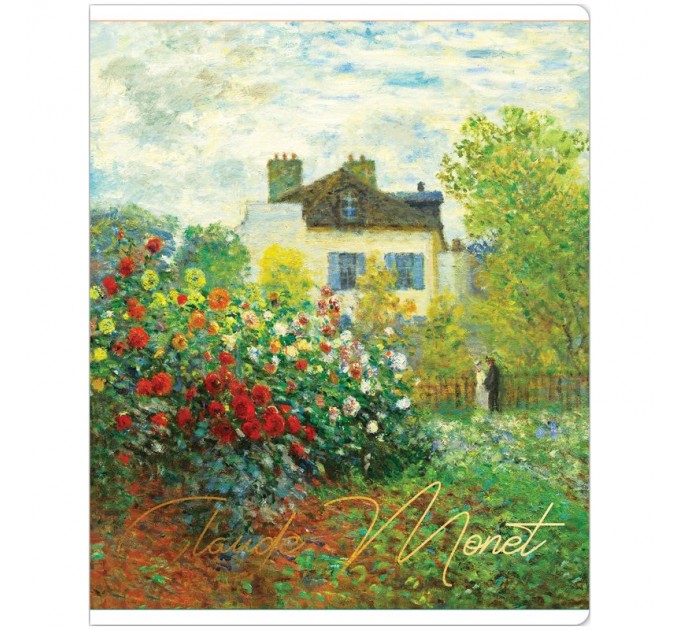 Тетрадь A5, 48 л., клетка, «Живопись. Claude Monet», глянцевый УФ-лак, тиснение фольгой Т48кФГЛ_34347