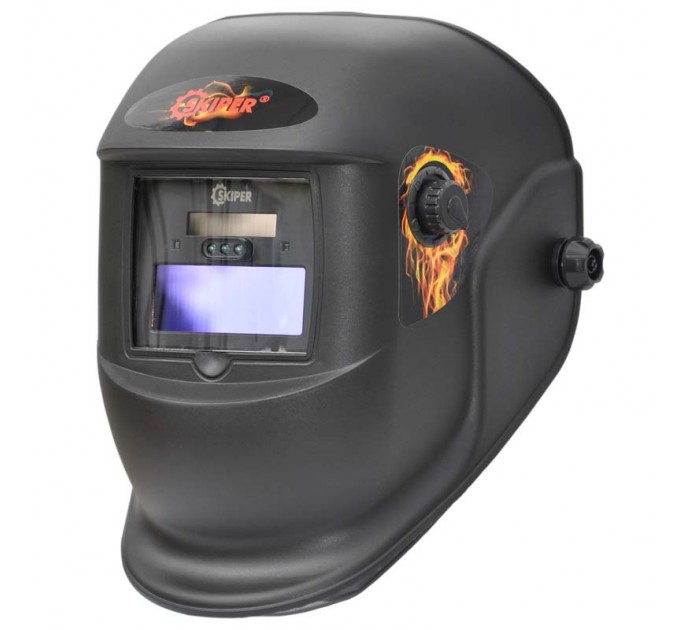 Сварочная маска SKIPER 6000X-PRO LED подсветка, самозатемн.фильтр(1/1/1/2; 90х35мм;DIN 4/9/13, шлиф)