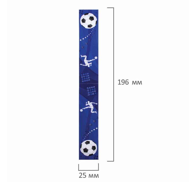 Закладка-магнит для книг 25х196 мм, «Футбол» 111645